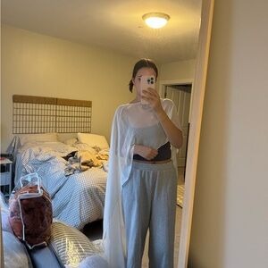 Elegant White Sheer Cape